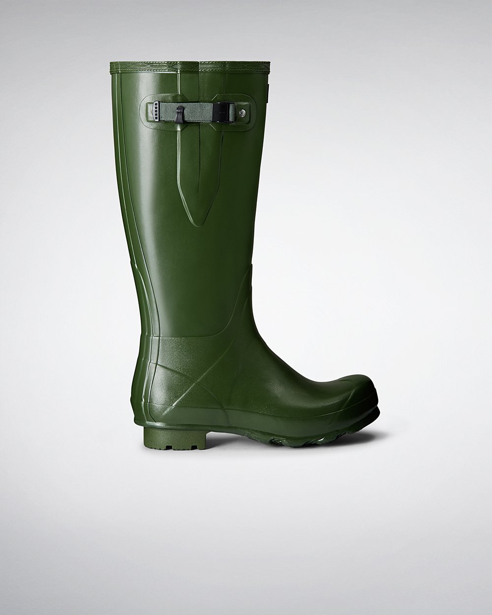 Bottes Hautes de Pluie Hunter Norris Field Side Adjustable Homme Vert AWEPDQM-30